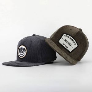 Casquette Snapback Unisexe Personnalisée 6 Panneaux en Velours Côtelé avec Logo Brodé de Haute Qualité, Visière Plate, Style Hip Hop – Grande Vente - Product Image 1