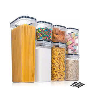 Juegos de contenedores de almacenamiento de alimentos secos, caja hermética de plástico para contenedores de cereales para despensa y organizador de cocina - Product Image 6