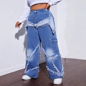 Jeans <span class=keywords><strong>Cargo</strong></span> Casual da <span class=keywords><strong>Donna</strong></span> a Vita Alta, Multi-Tasche, in Denim, Asciugatura Rapida, Vestibilità Regolare, Vendita all'Ingrosso - Product Image 5