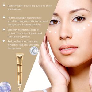 Crème pour les yeux élastique, hydratante, adoucissante, liftante pour la peau autour des yeux, essence de soin des yeux à masser, crème pour les yeux - Product Image 5