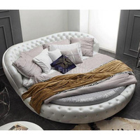 Modernes kreisförmiges Multifunktion sbett Rundes Bett Bequemes rosa Prinzessin Schlafzimmer für Mädchen