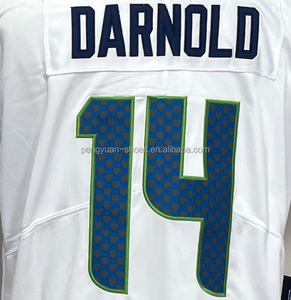 サム・ダルノルド ホワイト 最高品質 刺繍入り アメリカンフットボール ジャージー 出荷準備完了 - Product Image 1