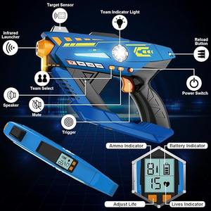Набор лазерных меток, 2 пистолета, перезаряжаемые со светодиодным дисплеем, стрельба, боевые игры, инфракрасные метки, проектор, игра - Product Image 2