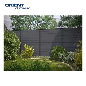 China Supplier Fence Wholesale Plastic WPC Outdoor Fence Waterproof Metal Welding Flat Top Style Aluminum Fence