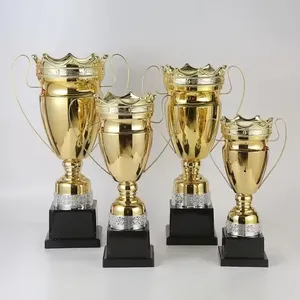 Trofeos Escolares Personalizados, Copa de Premio para Campeones, Trofeos Deportivos Mundiales, Artesanía de Metal Plateado de Lujo - Product Image 1