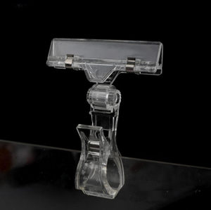 Soporte Ajustable de Plástico PP para Etiquetas Colgantes de Supermercado, Exhibidor de Tiras con Clip - Tamaño Personalizado - Product Image 2