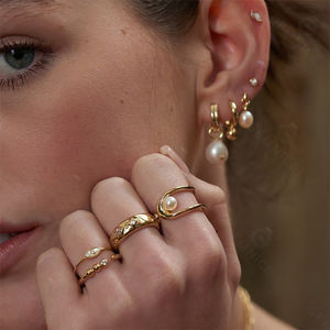 Gemnel 925 Sterling Zilveren <span class=keywords><strong>Spacer</strong></span> Kraal Stapelen Vinger <span class=keywords><strong>Ring</strong></span> Voor Vrouwen Fijne Sieraden Open Verstelbare <span class=keywords><strong>Ring</strong></span> - Product Image 4