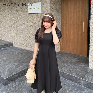 Vestido de verano Happy Hut Plus Size con cuello cuadrado y espalda descubierta, vestido informal de longitud media para mujer N7665 - Product Image 3