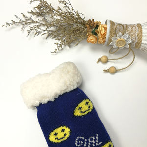 Women Fancy <strong>Fairisle</strong> Sweater Blizzard Plush Cozy Sherpa Lining Knitted Slipper <strong>Socks</strong> With Non Slip Silicone <strong>Socks</strong> - Product Image 4