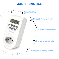 Temporizador Digital Programable Pequeño con Enchufe NFC de 10A, 20 Encendidos/Apagados, Gran Venta