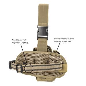 耐久性のあるポリエステル製の戦術的な太ももホルスター屋外戦術的なドロップ脚 - Product Image 2