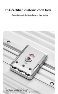 Nouvelle conception de valise de voyage de 18 pouces avec cadre en aluminium, compartiment pour ordinateur portable à ouverture frontale, valise d'affaires élégante en PC durable - Product Image 5