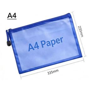 Carpeta de Archivo con Cierre de PVC Impermeable y Económica, Tamaño A4, con Logotipo Personalizado, Suministro al por Mayor, Bolsa de Almacenamiento para la Escuela y la Oficina - Product Image 2