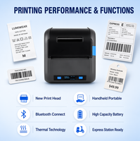 Imprimante Bluetooth Mini Xprinter P326B, machine à étiquettes thermiques portable pour supermarchés, vente au détail, livraison de nourriture, étiquettes de vêtements, autocollants