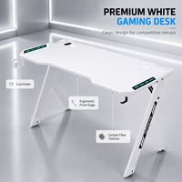 Bureau de Gaming AOR ABS Armor RGB LED 140x60cm 30 LED/m 20 Modes Porte-gobelet Crochets Multiprise 18 mm E0 2026 Nouveau Pro Vente en Gros Usine