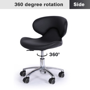 Fauteuil pivotant réglable en cuir pour salon <span class=keywords><strong>de</strong></span> beauté, manucure, coiffure, tatouage, usage domestique, petit fauteuil roulant pour dentiste, infirmière - Product Image 3