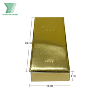 Boîte cadeau en forme de barre d'or brillante en papier, taille personnalisée, pour bonbons, chocolats, mariage, boîte à trésor en forme de brique dorée pour casino, fête d'anniversaire