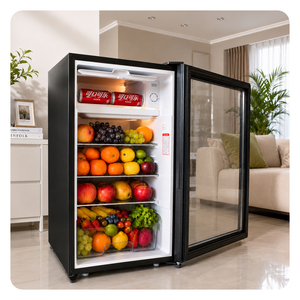 Mini-réfrigérateur 118 L Nouvelle Arrivée, Vitrine Réfrigérée 1 Porte pour Boissons et Vins, Armoire de Bar avec Congélateur Intégré - Product Image 3