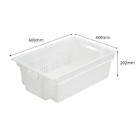 Caisses de transport alimentaire en plastique écologiques, empilables, emboîtables, recyclables, durables, boîtes de rangement, impression de logo, grande capacité
