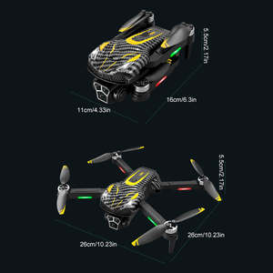 Nouveau drone pliable S17 PRO avec double caméra 4K, moteur brushless, WiFi FPV, évitement d'obstacles, flux optique, 4e génération, convivial pour les débutants, flip 3D - Product Image 2