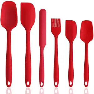 Food Grade 6 Pcs Silicone Cream Butter Cake Spatula Set Kitchen Bakeware Scraper Butter