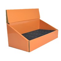 Boîte de présentation pliable personnalisée pour coupe-cigares, impression de logo sur mesure, utilisation en supermarché, papier couché, carton ondulé, intérieur en EVA