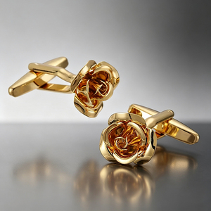 Ensemble de boutons de manchette en argent personnalisables avec votre propre logo, en alliage de zinc, pour la promotion et les occasions festives, design unisexe - Product Image 1