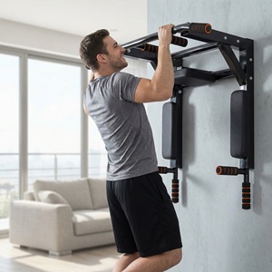Adjustable Heavy Duty Fitness Dip Station Indoor <strong>Home</strong> Gym Workout Wall Mounted <strong>Pull</strong> <strong>Bar</strong> Multi-Function Horizontal <strong>Bar</strong> <strong>for</strong> <strong>Home</strong> - Product Image 5