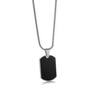 Vente chaude Accessoires Fibre Chien En Acier Inoxydable Pendentif Cross-Border Géométrique Mode Long Collier Européen et Américain
