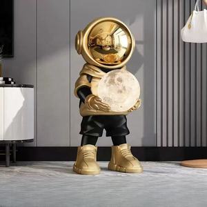 Gran oferta, escultura <span class=keywords><strong>de</strong></span> astronauta <span class=keywords><strong>de</strong></span> arte Pop <span class=keywords><strong>de</strong></span> resina con adorno <span class=keywords><strong>de</strong></span> luz <span class=keywords><strong>de</strong></span> <span class=keywords><strong>luna</strong></span>, escultura <span class=keywords><strong>de</strong></span> dibujos animados <span class=keywords><strong>de</strong></span> resina para decoración interior del hogar - Product Image 2