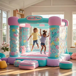 Château gonflable commercial pour enfants avec toboggan et zone de saut, idéal pour l'intérieur et l'extérieur - Product Image 2