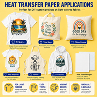 Papier de transfert à chaud A4, papier de sublimation, papier de transfert thermique haute température, papier de transfert thermique pour tissus foncés