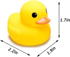 Canard en caoutchouc personnalisé pour le bain, cadeau de Noël, canard jaune à presser, canard qui couine, jouets de piscine pour enfants - Product Image 3