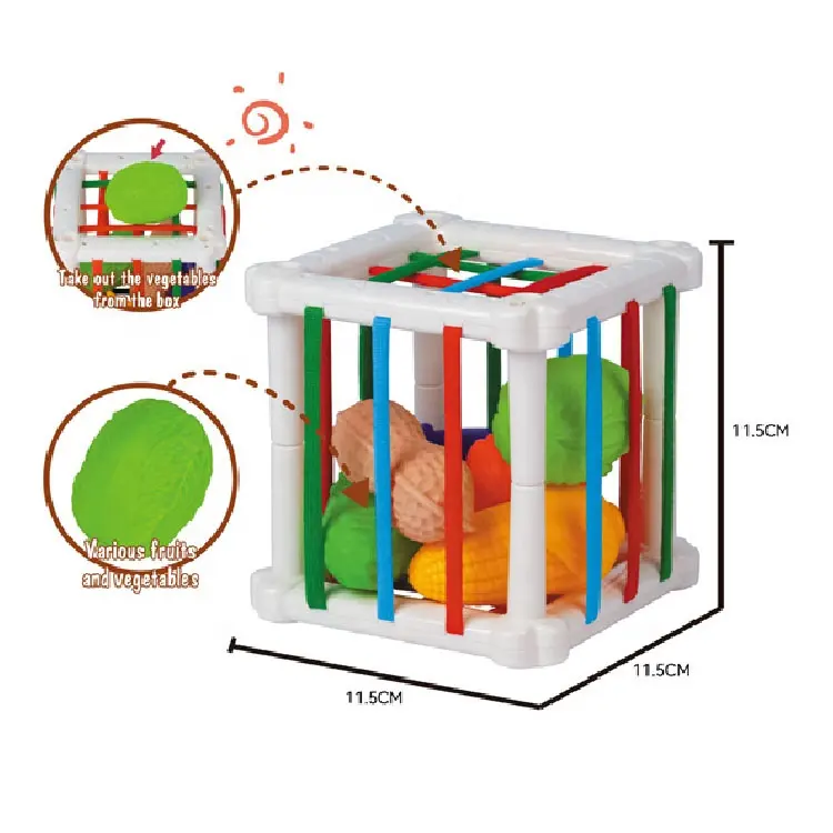 新しい赤ちゃんのおもちゃ教育幼児活動キューブ感覚ビンおもちゃは幼児のためのソーターおもちゃを形作ります