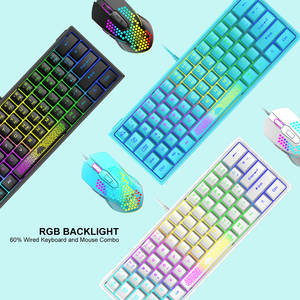 INNO K61 Optical Mechanical ABS+PC RGB Wired <b>USB</b> 62-Key Anti-Ghosting Ergonomic Ultra-Compact Mini Gaming <b>Keyboard</b> Multimedia Po - Product Image 1