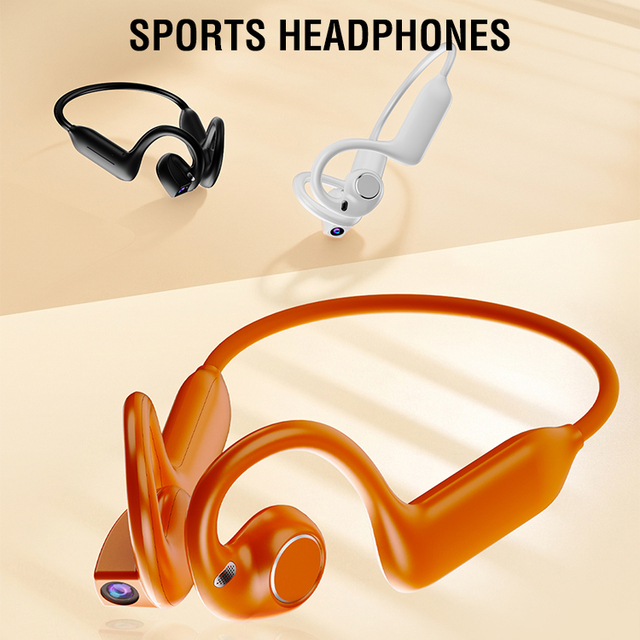E900 Bt5.4 Sports AI Assistant Smart Headset Earphone With 8MP 1080HD Record Camera Dual MIC Noise Reducing 220mAH WiFi Transfer