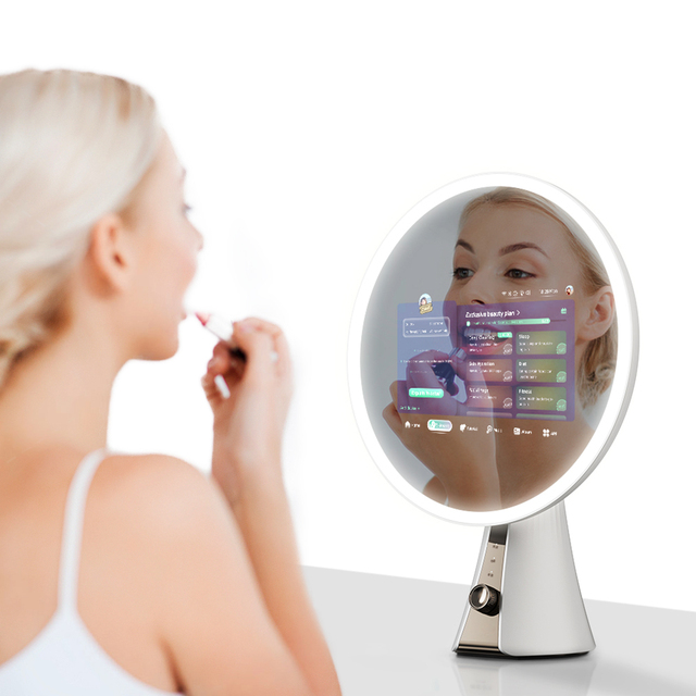 Hot Selling LED Light Desktop Smart Beauty Bluetooth Speaker Adjustable Convenient WiFi Connection Modern Salon Makeup Villa