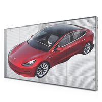 Écran LED HD à grille transparente personnalisé professionnel P3.9-7.8, pleine couleur, étanche