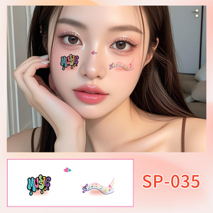 Nuevo Diseño de Pegatinas de Tatuaje Temporales para Maquillaje Facial a Prueba de Agua - Product Image 2