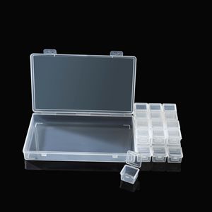 Transparent Plastic Storage Box 28 Compartments Independent Lids Jewelry Organizer Portable Desktop Container - Product Image 2