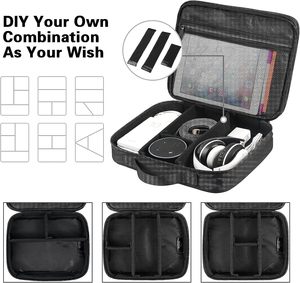 Échantillon gratuit : Pochette de rangement pour accessoires électroniques, lot de 2, organiseur universel de voyage pour câbles, chargeurs, téléphones, cartes SD - Product Image 2