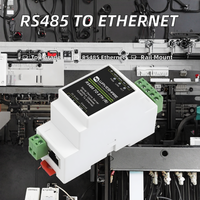 Waveshare Industrial Serial Server RS485 RJ45 Ethernet TCP/IP Ethernet Module Rail-Mount Support Optional Communication Modules