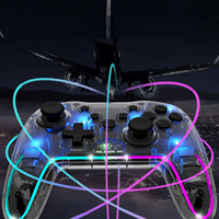 Control de Juego Inalámbrico Transparente con Joystick para Switch con Configuración Turbo Combo