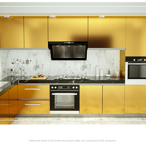 DUUEIHHUER 3D <span class=keywords><strong>papel</strong></span> pintado metálico plateado rollos a prueba de aceite cocina decoración del hogar Peel & Stick pegatina de PVC <span class=keywords><strong>para</strong></span> <span class=keywords><strong>nevera</strong></span> y paredes - Product Image 4