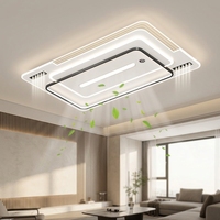 Ventilateur de plafond sans pales avec écran numérique, lampe LED invisible, circulateur d'air pour la maison et la chambre