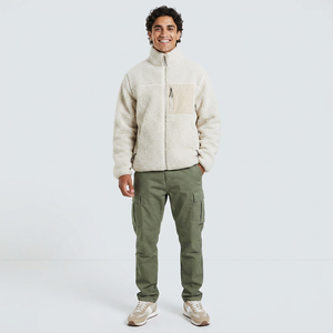 Custom Logo Blank High Fashion Sherpa Wool <b>Jacket</b> Fleece Winter <b>Warm</b> Zip up <b>Jacket</b> Sherpa Fleece <b>Jacket</b> for <b>Men</b> - Product Image 1