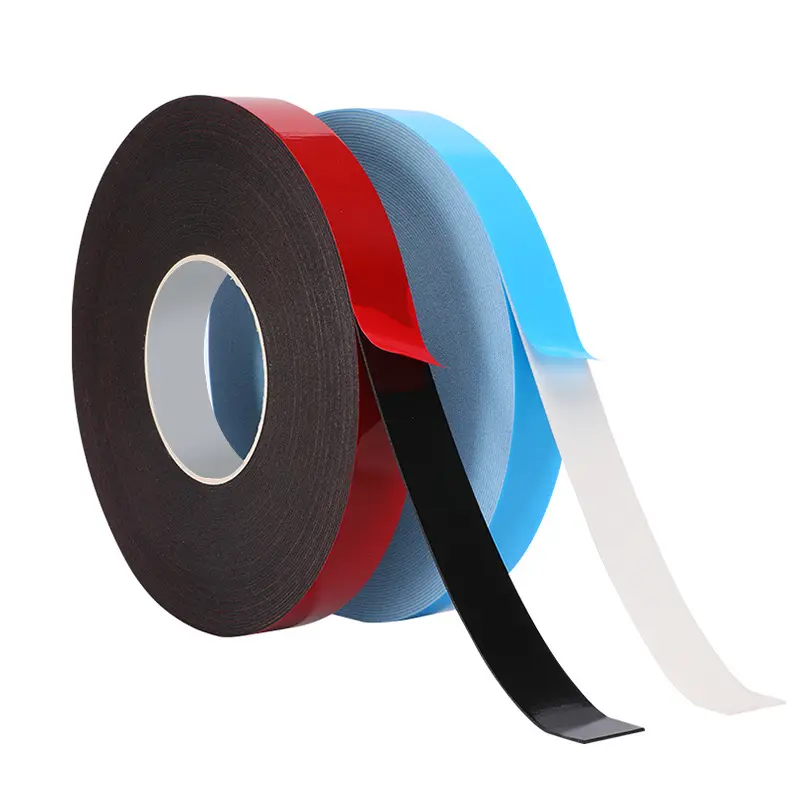 Custom Self Adhesive Anti Slip Foam Double Sided Tape 1mm Thick Black PE Red Film Foam Adhesive Advertising Car PE Foam Tape