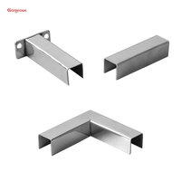 Conector de Acero Inoxidable para Puerta de Ducha, Abrazadera de Vidrio para Baño, 90 y 180 Grados, Abrazadera para Esquina de Ducha