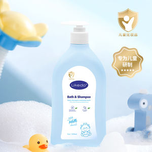 Private Label Großhandel Kinder-Haarpflege Maßgeschneidertes Lockiges Schwarzes 2-in-1 Shampoo & Duschgel mit Milch-Gel Feuchtigkeitsspendend 500ml von LikeDo - Product Image 5