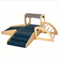 Ensemble d'escalade triangulaire en bois 5-en-1 Montessori : Triangle de Pickler et Gymnastique d'escalade Montessori